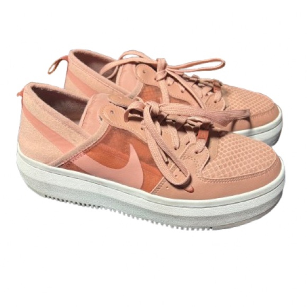 Nike Court Vision Alta TXT Rust Athletic Shoes Women's 9 Pink Platform Sneakers